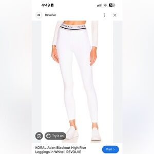 koral aden blackout high rise black leggings S . no sales tags included : New